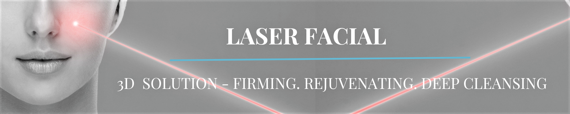 Facial treatment using a laser device