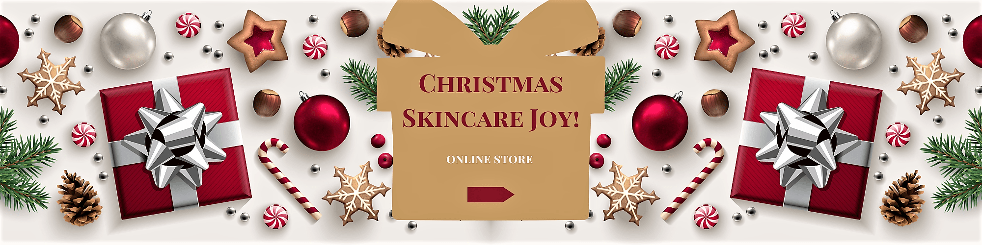 Luxury skincare Christmas gift set with holiday offer.